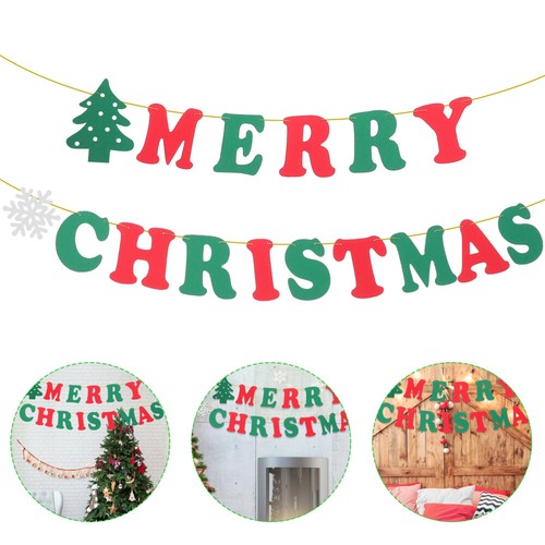 15 Pcs Banner Letters MERRY CHRISTMAS Decor Bunting Festival Christmas