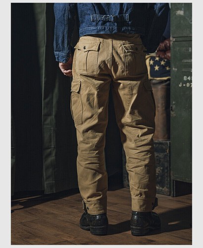NON STOCK Men Military M64 Khaki Cargo Pants Motorcycle Riding Breeches Trousers - Picture 4 of 18