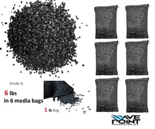 6 lbs Activated Carbon Grade A Media Mesh Bag for Aquarium Fish Pond Air Filters