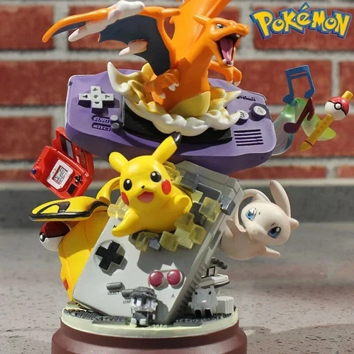 ✅ Figurine Pokémon Pikachu Charizard Mew GBA 19cm Statuette de Collection Anime