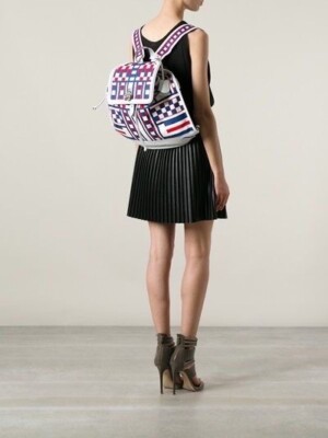 Alexander McQueen unisex geometric print canvas and leather  display picture 3