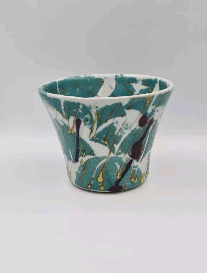 Janice Tchalenko Dartington Pottery Stoneware Plant Pot Umbrella