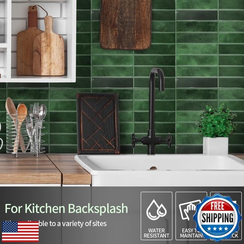 DaGou 14 Pcs Peel and Stick Backsplash 3D Wall Tiles,Self-Adhesive,Oil Proof, - Picture 2 of 5