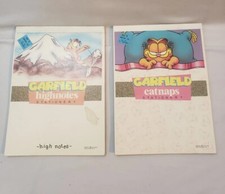 Set of 2 Rare Vintage Garfield catnaps  highnotes Stationery Paper Pads 1978