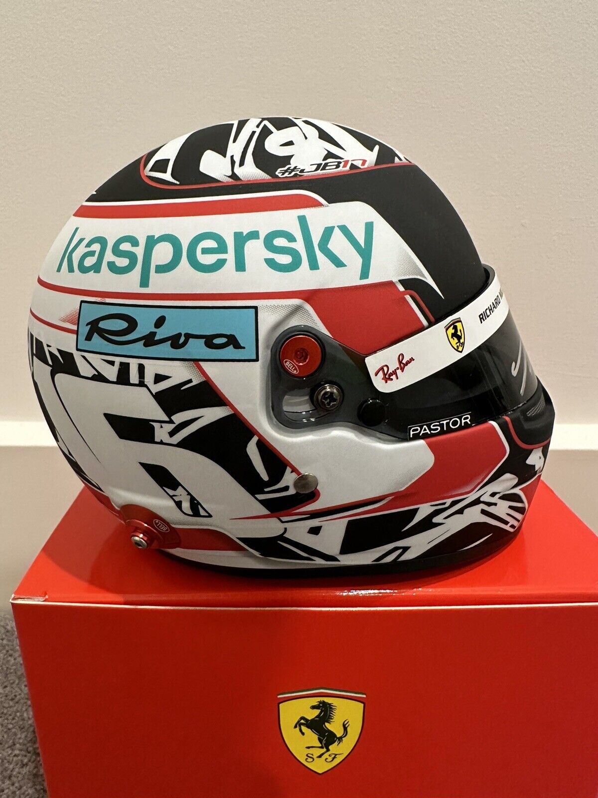 Charles Leclerc SIGNED 1:2 Mini Helmet 1/2 Scale 2021 Scuderia Ferrari ...