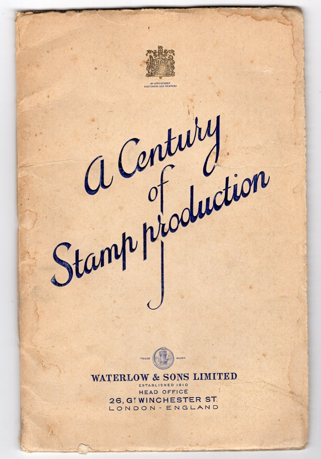 UK Chile 1852 1952 A Century of Stamp Production by L. N. Williams & M. Williams