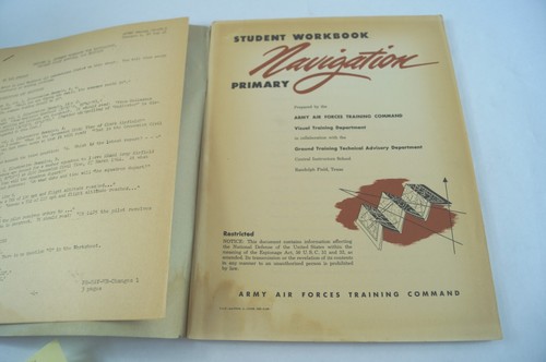 Schüler Arbeitsbuch Primarnavigation Armee Luftwaffe Ausbildung 51-58-3 C251B - Bild 2 von 9