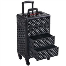 Valigia Trolley Make Up Trucchi 2 Cassetti Ruote Beauty Case Estetista Viaggio