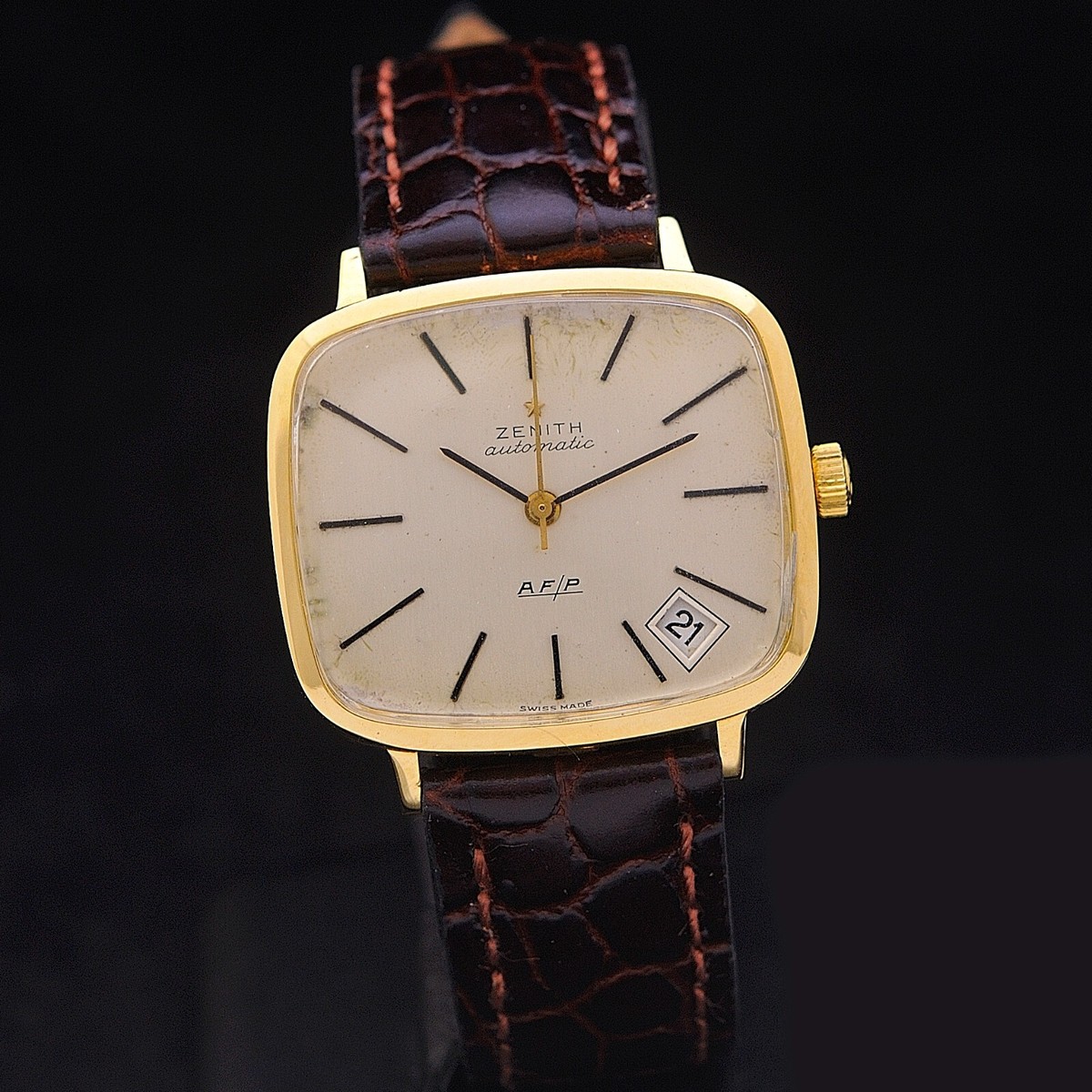 Zenith AF/P 70s 18 kt gold automatic serviced