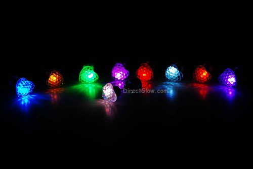 DirectGlow LED Light Up Multicolor Heart Stud Glow in the Dark Light Up Earrings - Picture 2 of 22