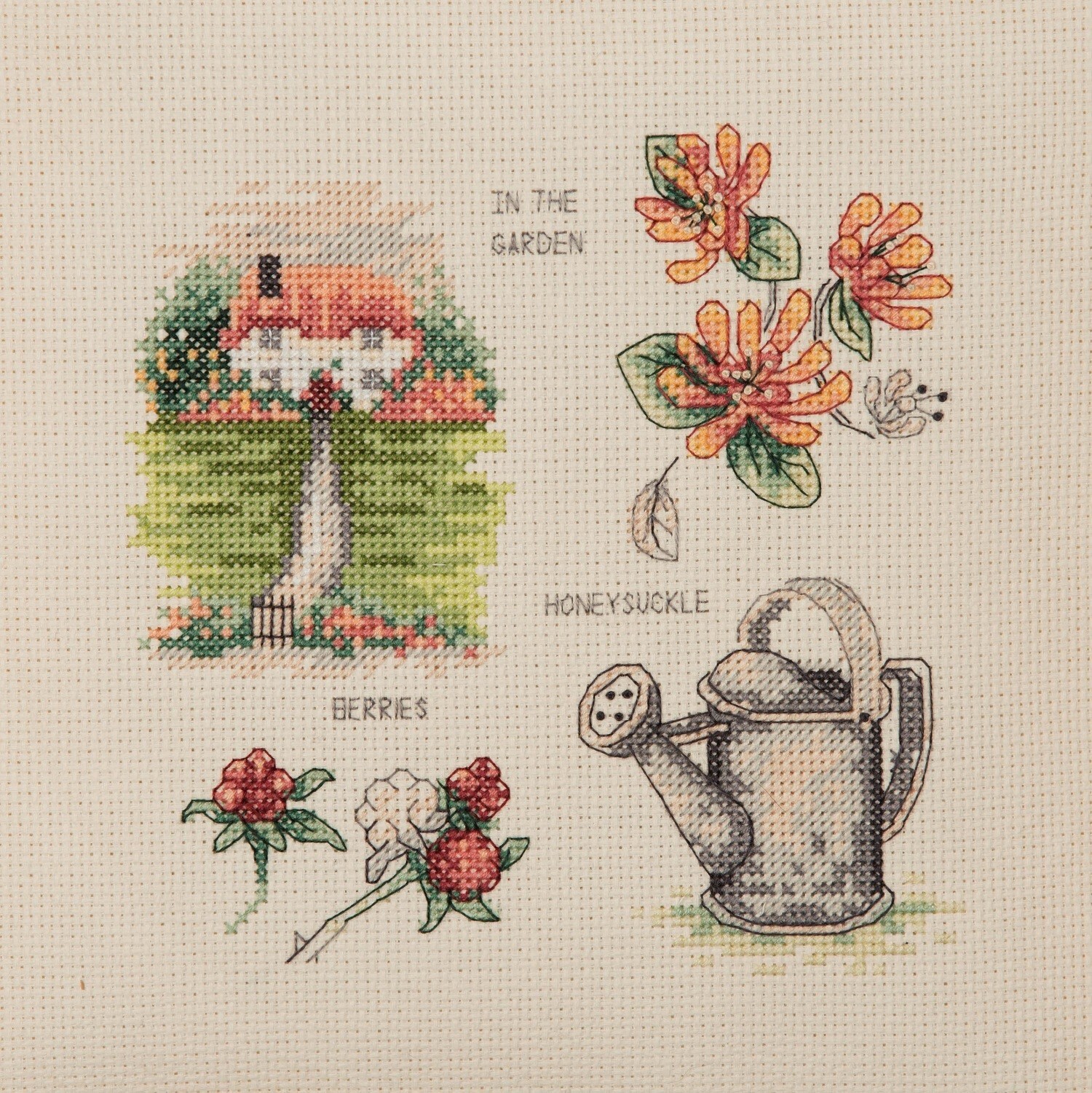 Anchor PCE978 Honeysuckle Cottage - Country Life Counted Cross Stitch Kit