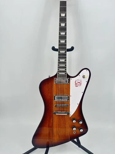 IN STOCK Brown Firebird Electric Guitar White Pickguard Fixed Bridge