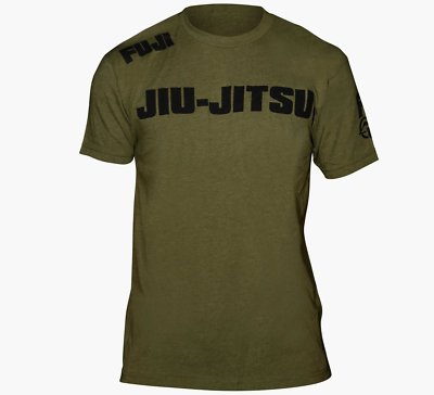 Fuji Sports youth Kids BJJ Graphic Jiu-Jitsu T-Shirt T Tee Shirt Military Green