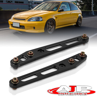 Black Rear JDM Lower Control Arms Suspension Brace For 1996-2000 Honda Civic EK9