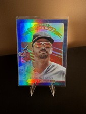 Trey Mancini 2020 Panini Donruss - Diamond Kings #17 Milestone Stat Line /75