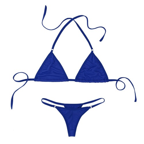 Damen Micro Bikini Set Cutout Bikinioberteil G-String Zweiteiliger Badeanzug - Bild 325 von 629
