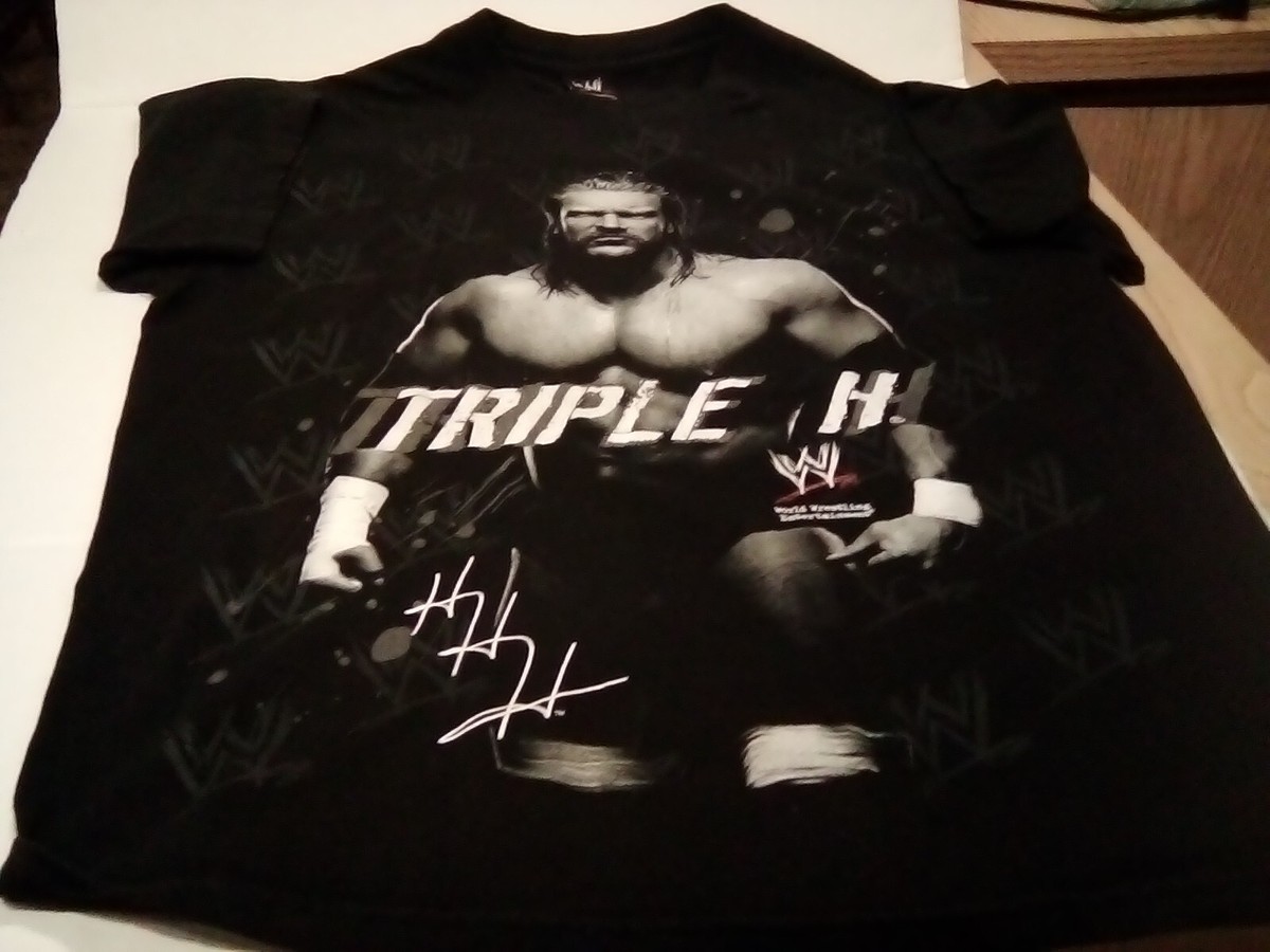 WWE 2007 Triple H Adult Large Black T-Shirt EX. | eBay