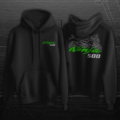 Kawasaki Ninja 500 R Motorcycle Hoodie Pullover for Riders