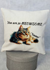Personalised Tabby Cat cushion cover Christmas gift Birthday Mothers Day