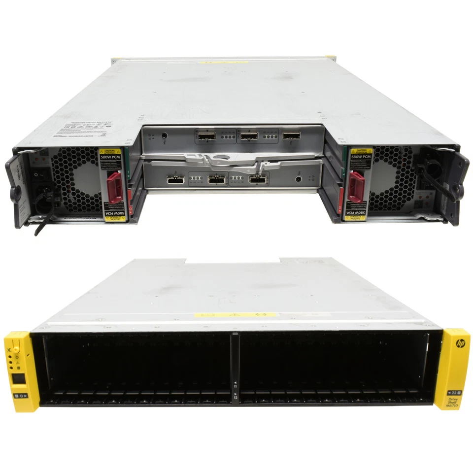 HP Drive Shelf M6710 QR490-63012 24Bay 2.5" 2x Controllers QR491-04400 2x PSW - Image 3 of 3