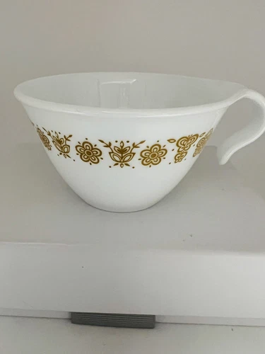 Corelli Corning Open Sugar Bowl Replacement Gold Butterfly Hook Handle Vintage