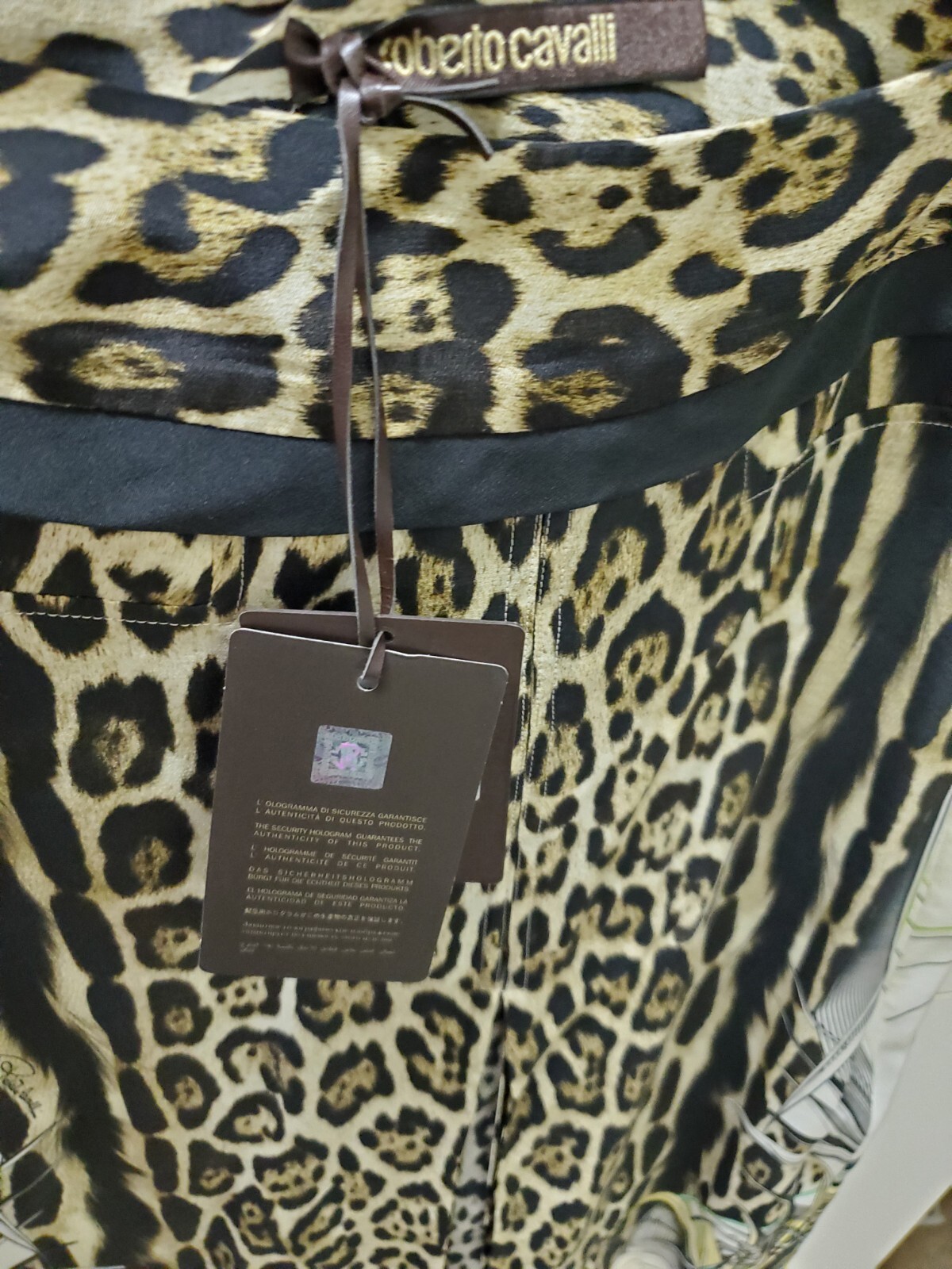 Roberto CAVALI Lux Line Leopard SIlk Skirt -SZ 40 ** NEW image 4