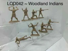LOD Enterprises Barzso Plastic Figure Set LOD042 WOODLAND INDIANS--8 FIGURES