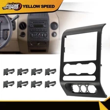 Dash Radio Bezel Center Trim Panel Fit For 2004-2008 Ford F-150 F150 Black