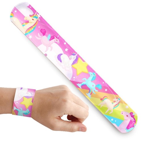 10 x Snap Bracelets - Pinata Toy Loot/Party Bag Fillers Kids Pocket Slap Band - Picture 23 of 23