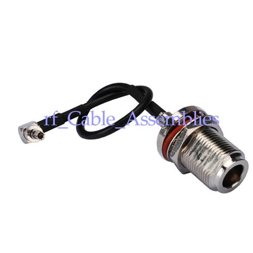 8" N female bulkhead to CRC9 male RA pigtail cable RG174 20cm for huawei modem - Picture 4 of 4
