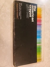 Vintage THE AMERICAN CRAYON GIFT BOX Sandusky OH Dixon 80ct box set