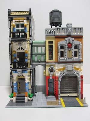 Lego Creator Custom Modular Building Haus Fire Station Moc Eigenbau