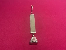 Vintage Gold Filled Pocket Watch Fob Chain With Seal 1/20 12k GF WRE Wells