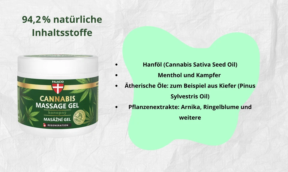 PALACIO Massagegel mit Hanföl, 600 ml - Bild 4 von 4