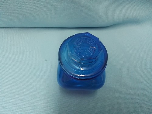 Cobalt Apothecary Jar Starburst Lid - Picture 2 of 5