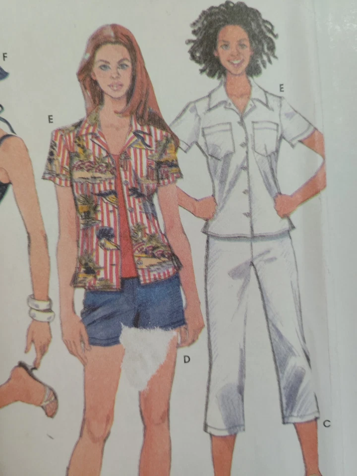 Simplicity 7237 Jumper Dress Scarf Top Shorts Pants Sewing pattern 3/4-9/10 UC - Image 4 of 4