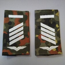 Schulterklappen Schulterschlaufen Luftwaffe Stabsgefreiter UA Tarn/wei&szlig;