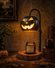 Pumpkin Candle Warmer Lamp with Timer and Dimmer, Flameless Wax Warmer Lamp