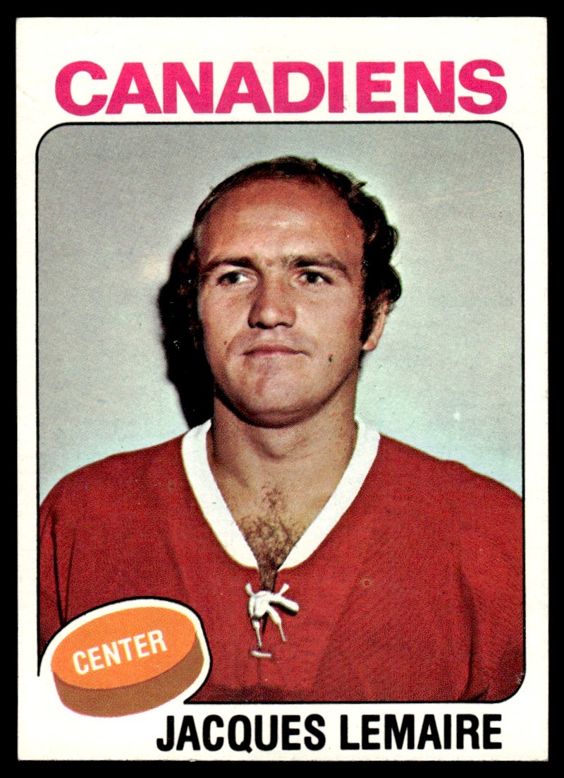 1975-76 Topps JACQUES LEMAIRE #258 Montreal Canadiens no creases