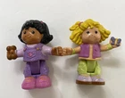 Fisher Price Little People Bendable Sarah Lynn & HTF Mia in Purple Outfit - Rare