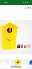 NEW - Kookoo AnimalHouse Animal House Kids Cuckoo Clock - Yellow