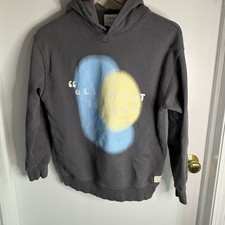 ZARA Boys Pullover Hoodie Gray 'All I Want Is Fun' Graphic Print 11-12 Years
