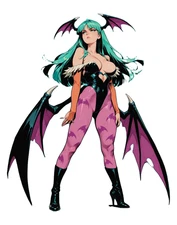 2258 Morrigan Sticker, Waterproof Laminated Pinup Sexy Waifu Darkstalkers
