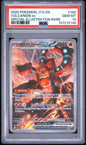 PSA 10 VOLCANION EX 182/159 SPECIAL ILLUSTRATION RARE JOURNEY TOGETHER POKEMON
