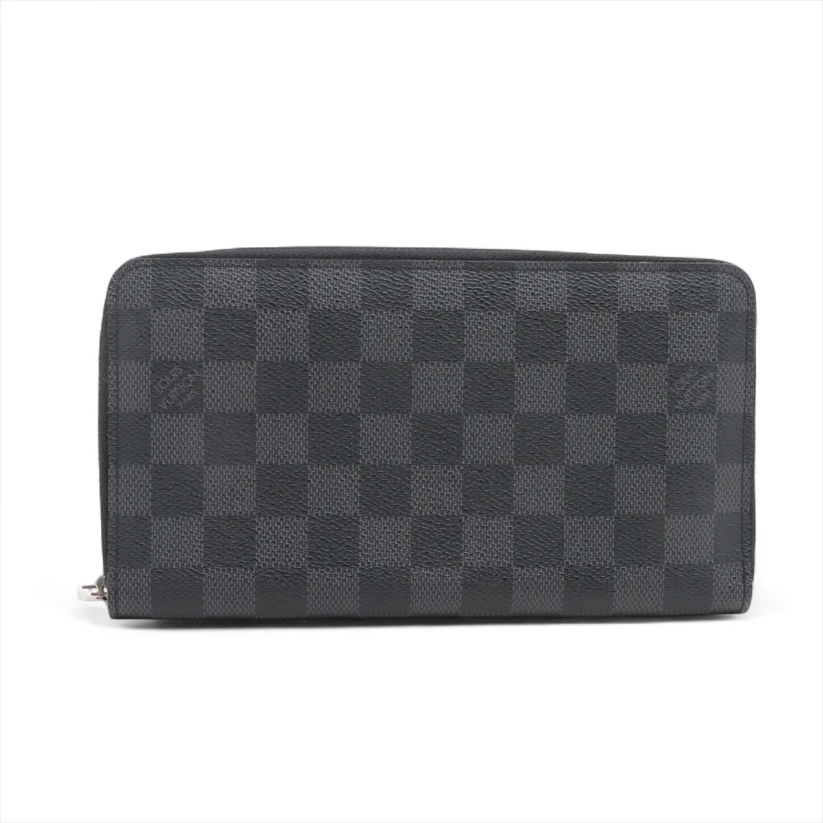 Louis Vuitton Damier Graphite Zippy Organiser N63077 Black Zip Round Wallet