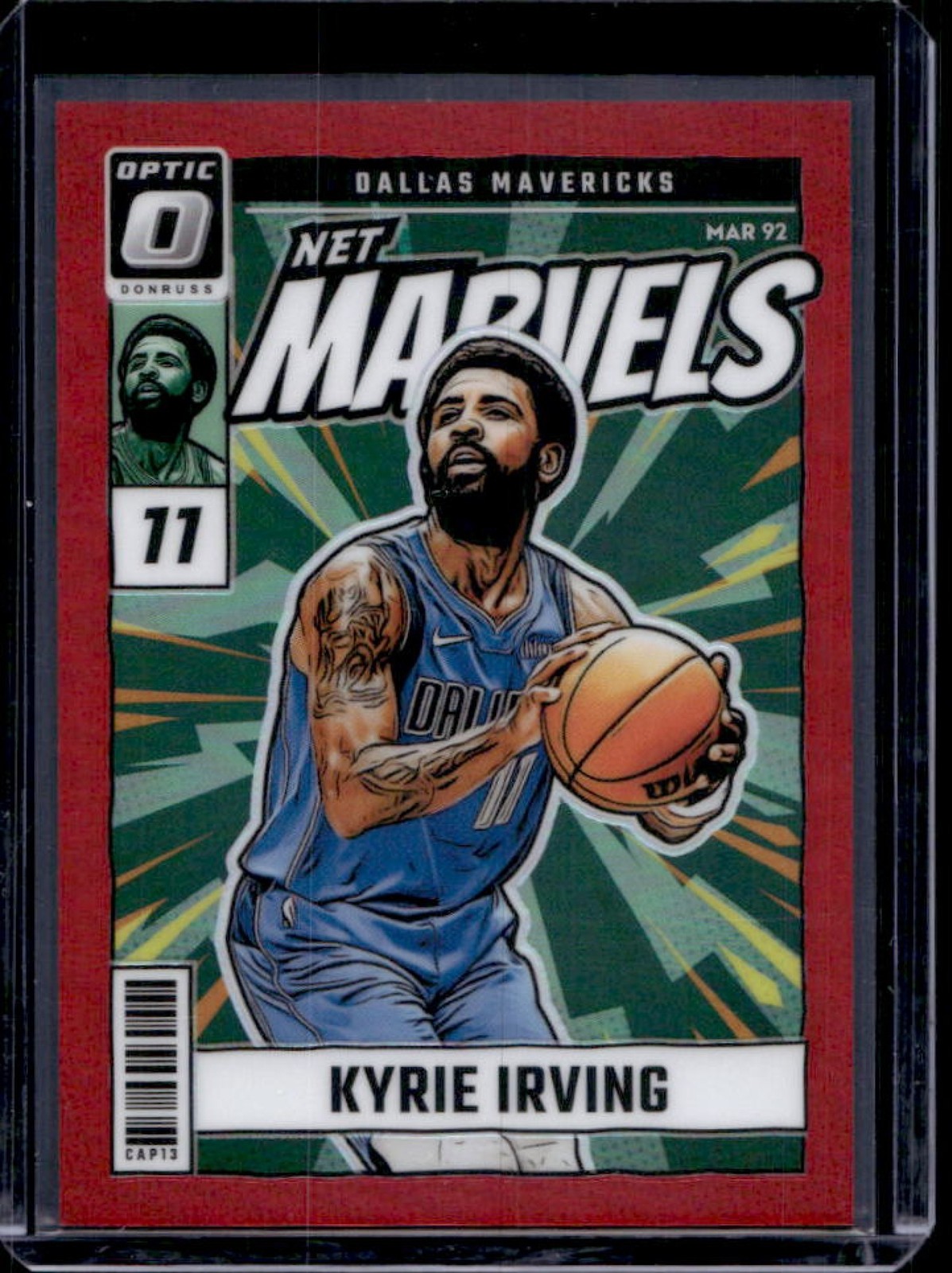 2024-25 Panini Donruss Optic Kyrie Irving Net Marvels Red #/99 Mavericks