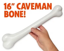 CAVEMAN BONE 16” White Plastic Costume Funny Club Prop Pebbles Bam Dinosaur Dog