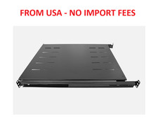 Raising Electronics 19" 1U 4 Post Sliding Fixed Rack Server Shelf