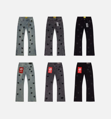 Men's Women's Godspeed Letter Logo Embroidered Pants Straight Leg Pants