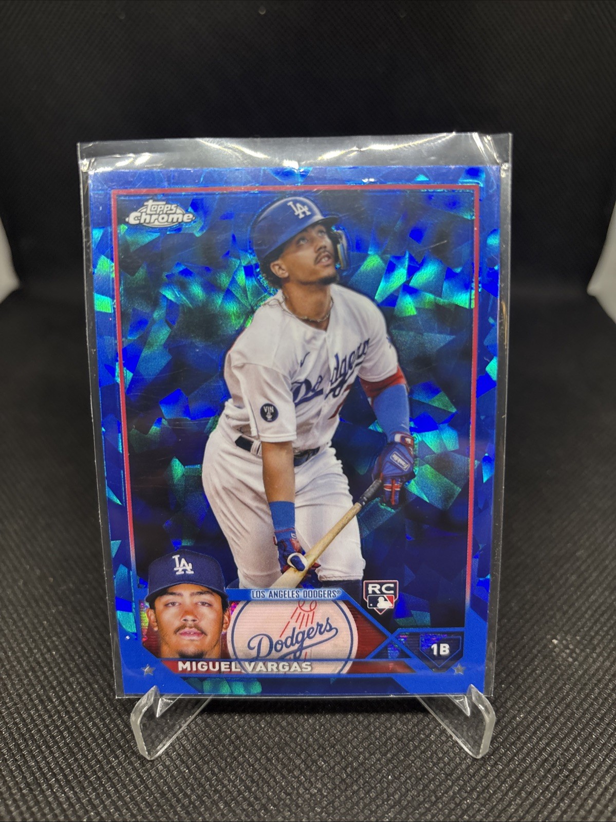 Miguel Vargas 2023 Topps Chrome RC Sapphire Edition SP #163